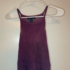 Magenta net strappy tank